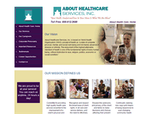 Tablet Screenshot of abouthealthcareservices.com